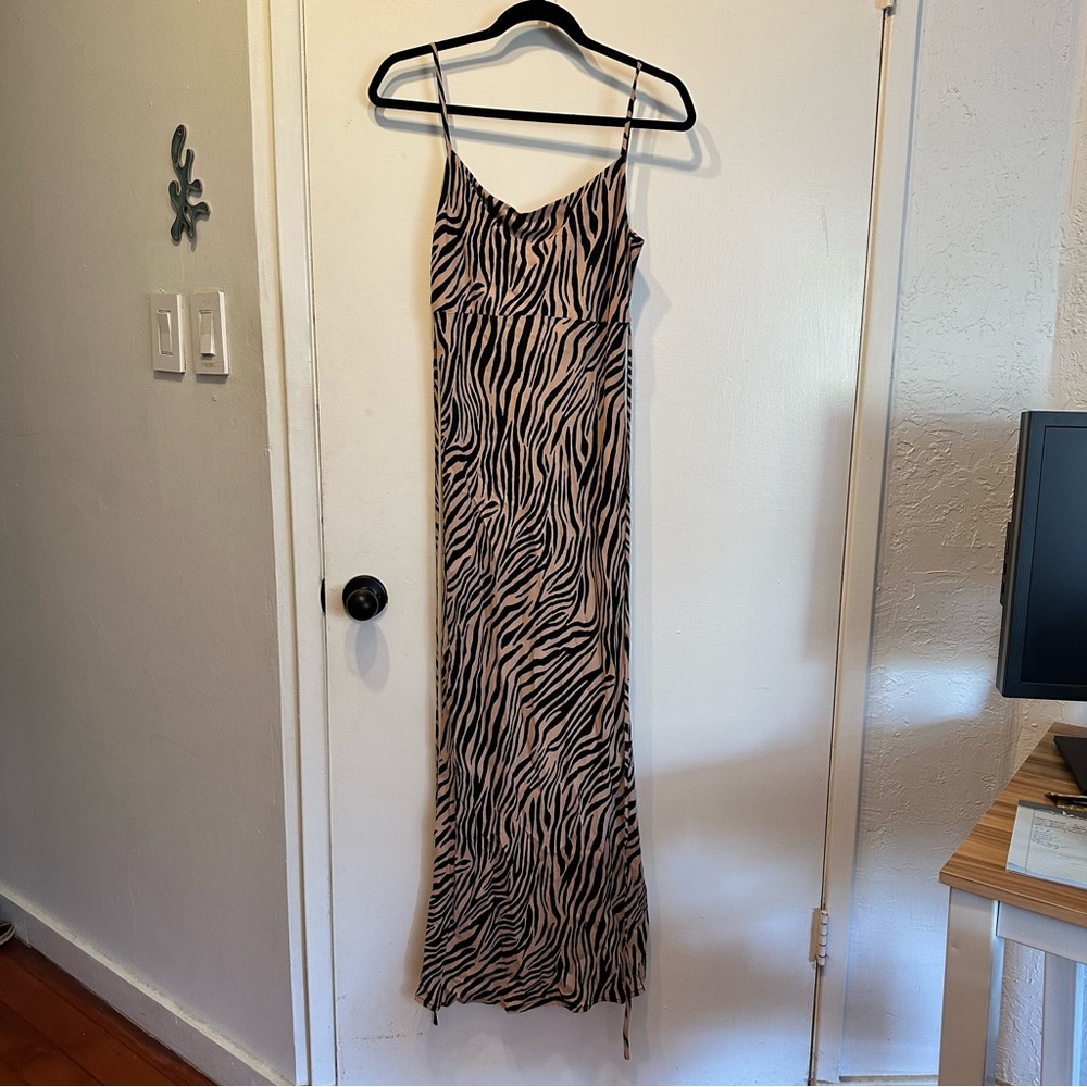 Flynn Skye zebra print slip dress